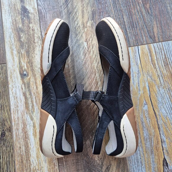 Dansko Raeann Mary Jane Sport Sandals Hook Loop Mesh Leather Black - Picture 11 of 12